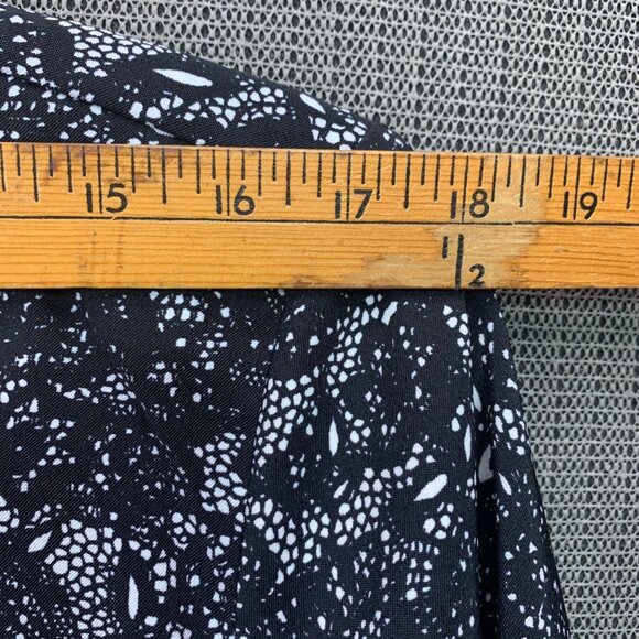 Elementz Womens Black & White Floral Open Front Jacket - Size L - Picture 6 of 8